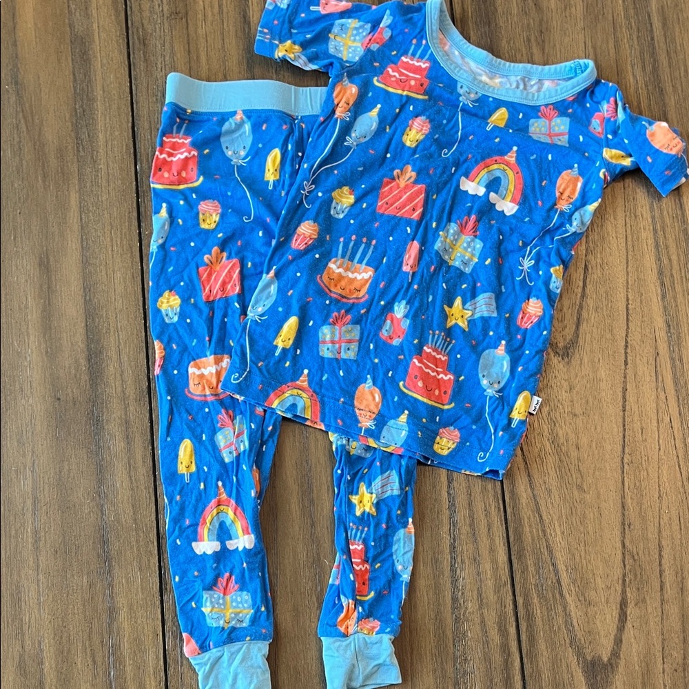 Little Sleepies Blue Birthday Wishes 18-24m Pajama Set